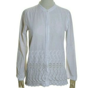 🦄SALE🦄J Crew Delaney eyelet button down size4